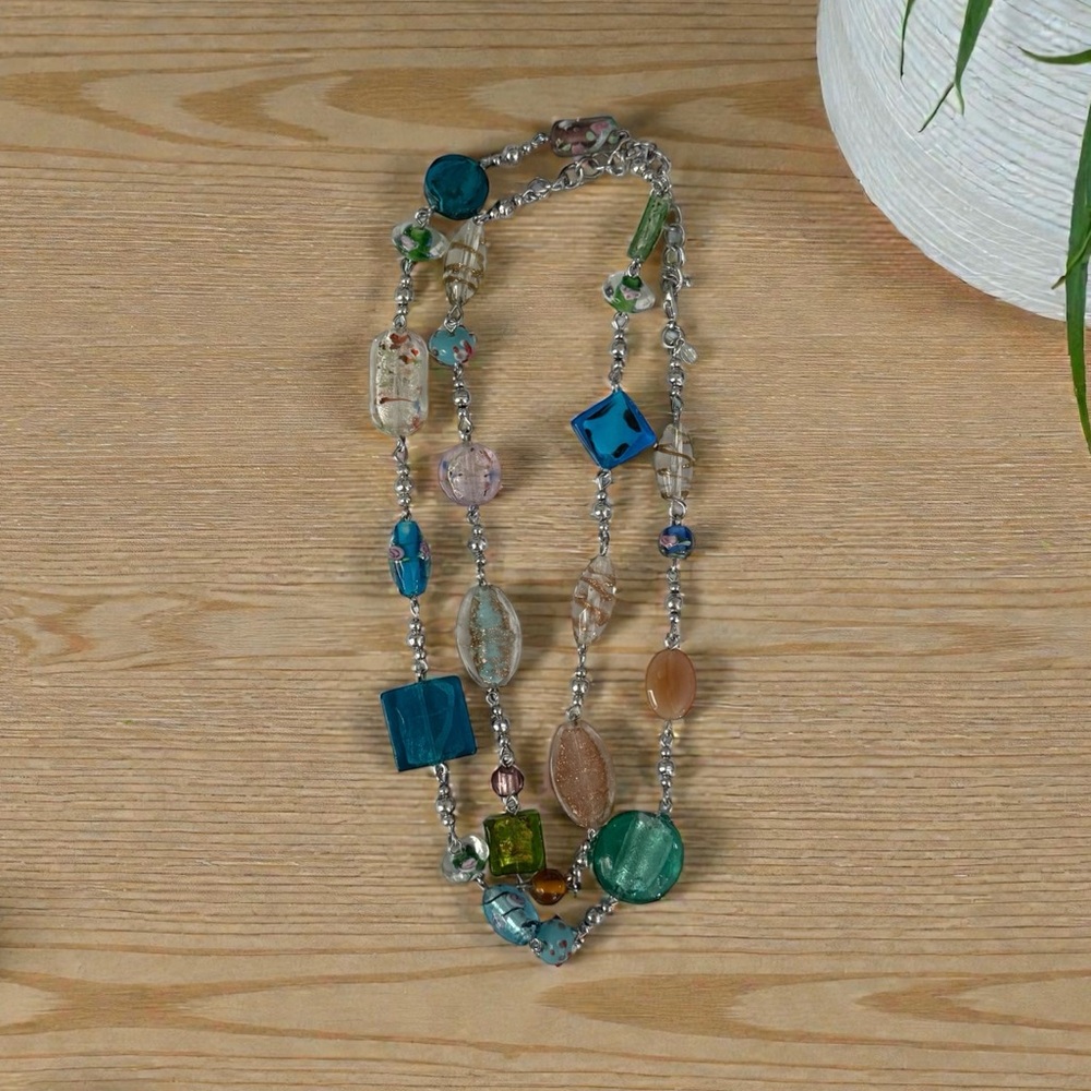 Multicolor Glass Beaded Necklace
